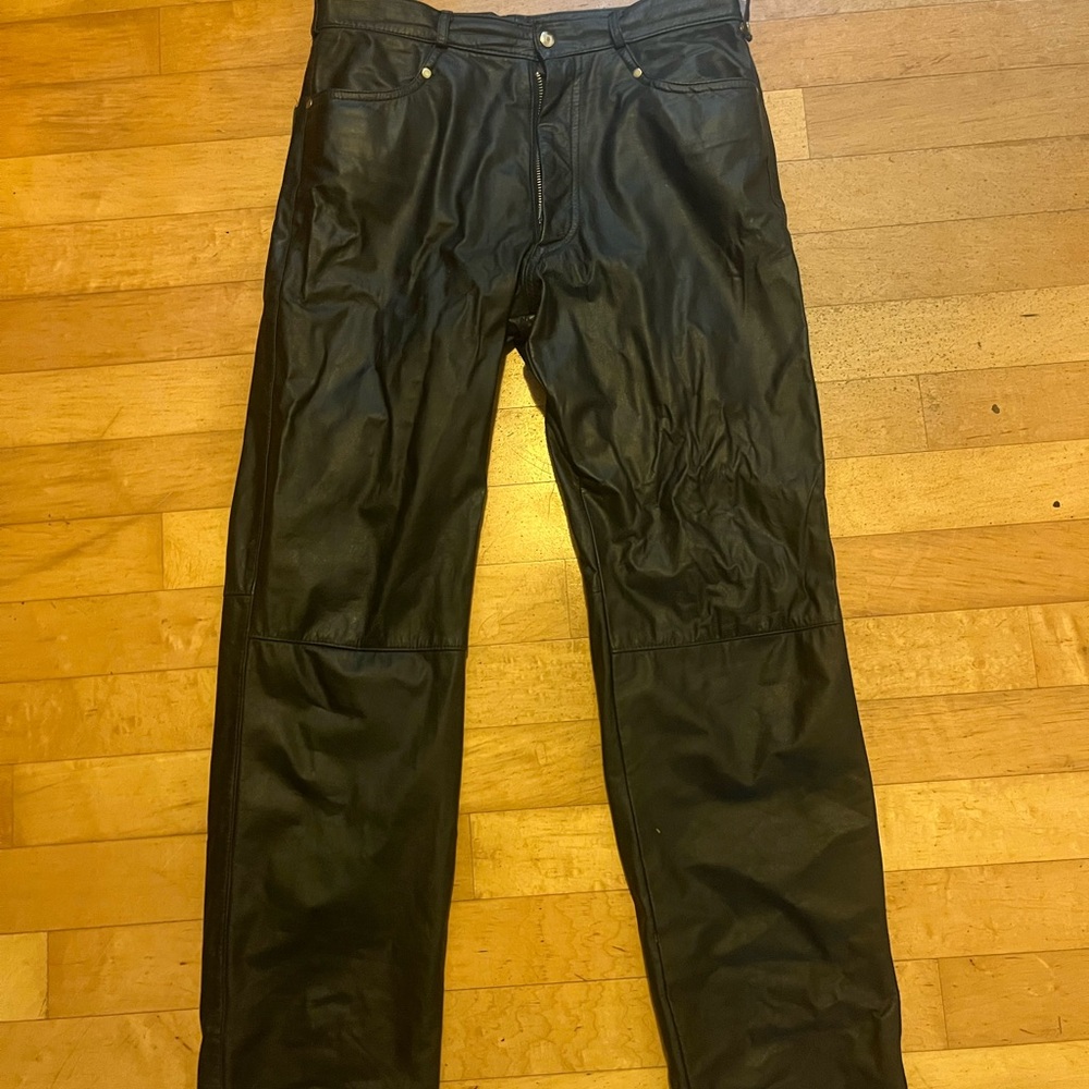 Vintage Sears Black Leather Pants
